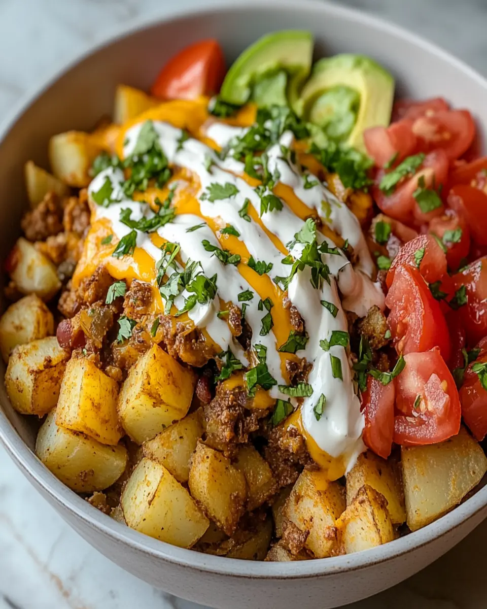 Cheesy Potato Taco Bowl First Image First Image