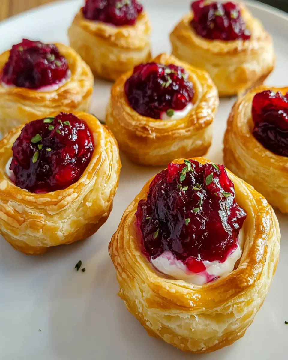 Cranberry Brie Puff Pastry Cups First Image First Image