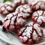 Chewy Red Velvet Crinkle Cookies First Image First Image