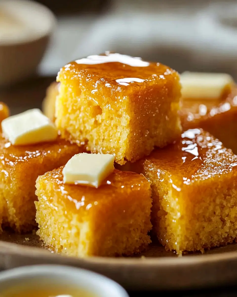 Sweet and Moist Honey Cornbread First Image First Image