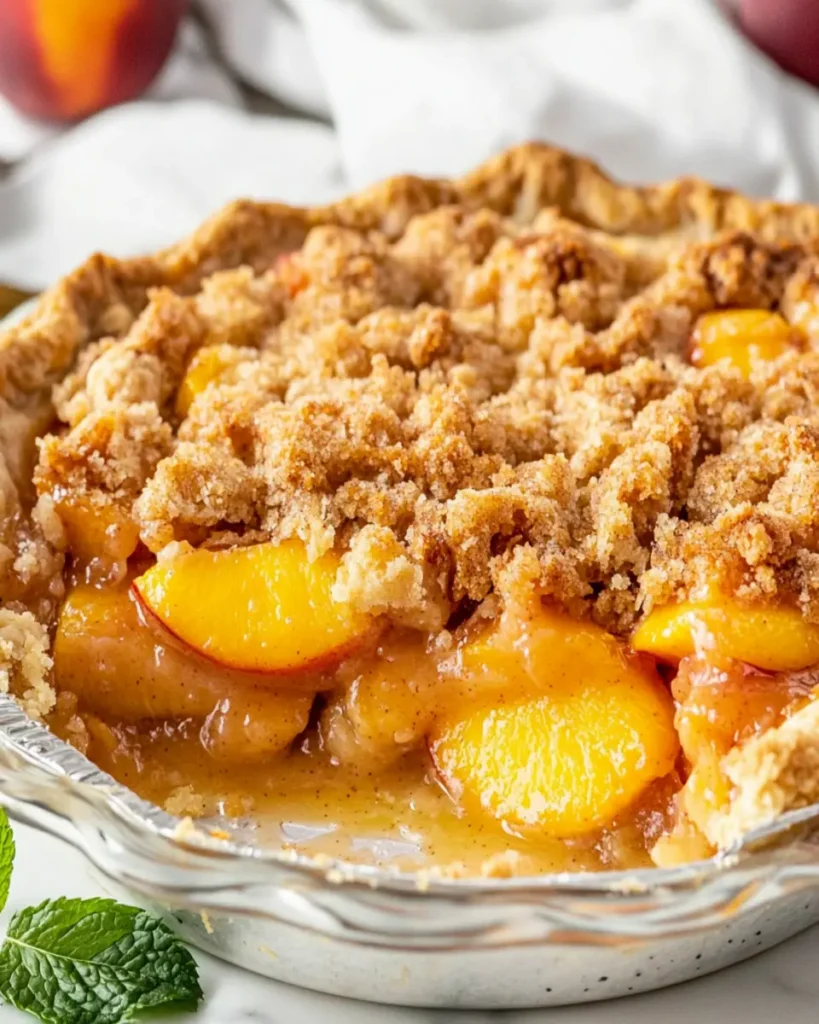 Peach Pie with Crumb Topping First Image First Image