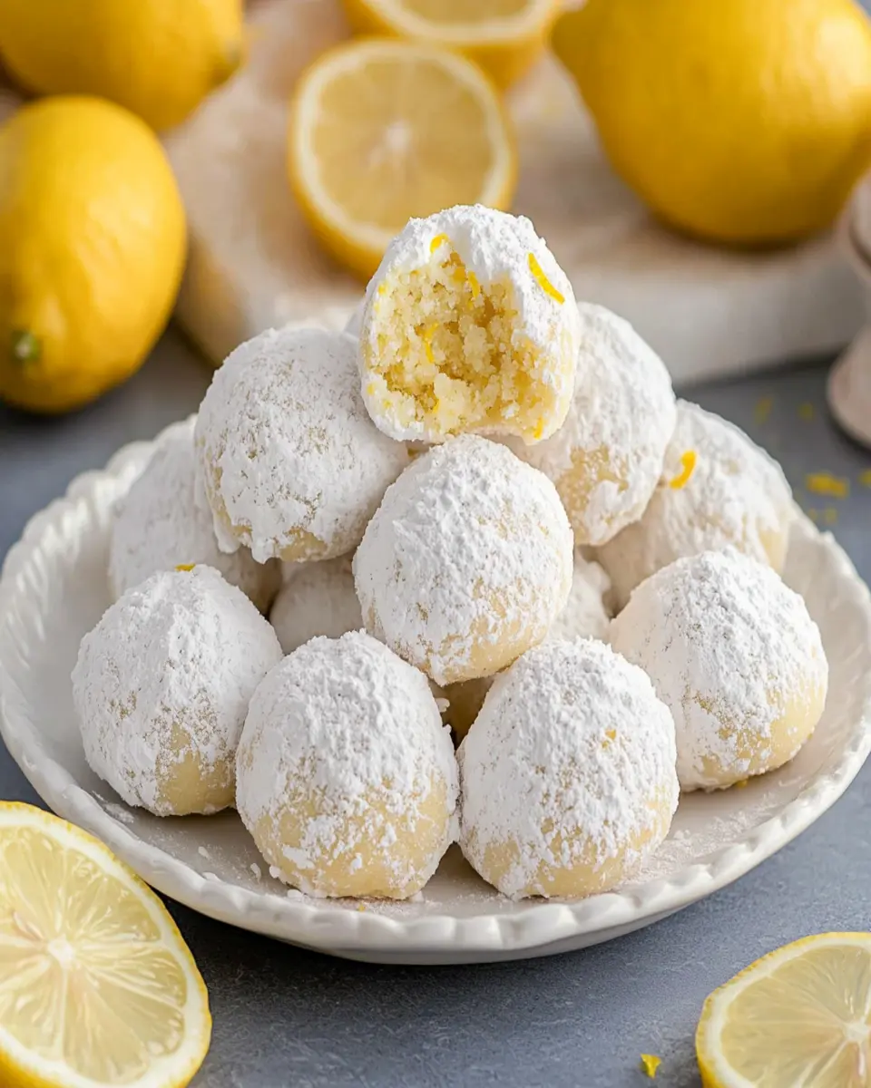 Lemon Cream Snowball Cookies First Image First Image