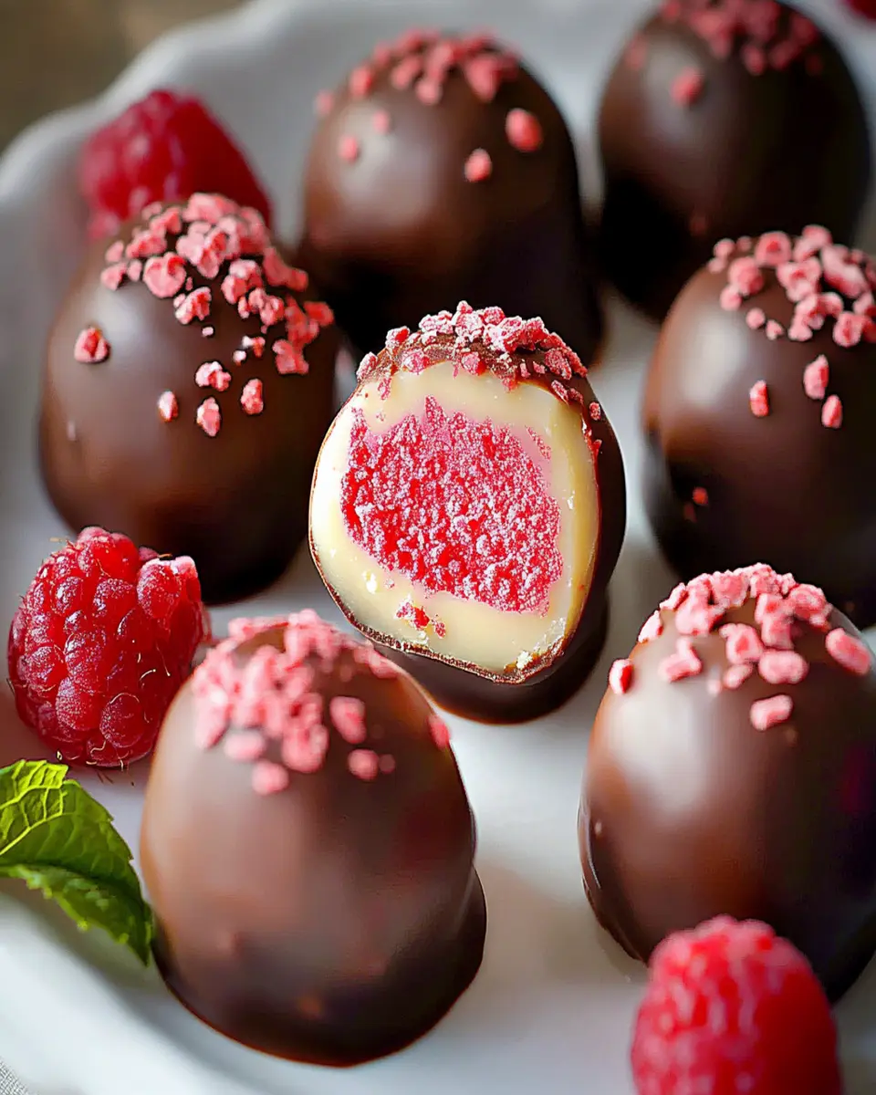 Chocolate Raspberry Truffles First Image First Image