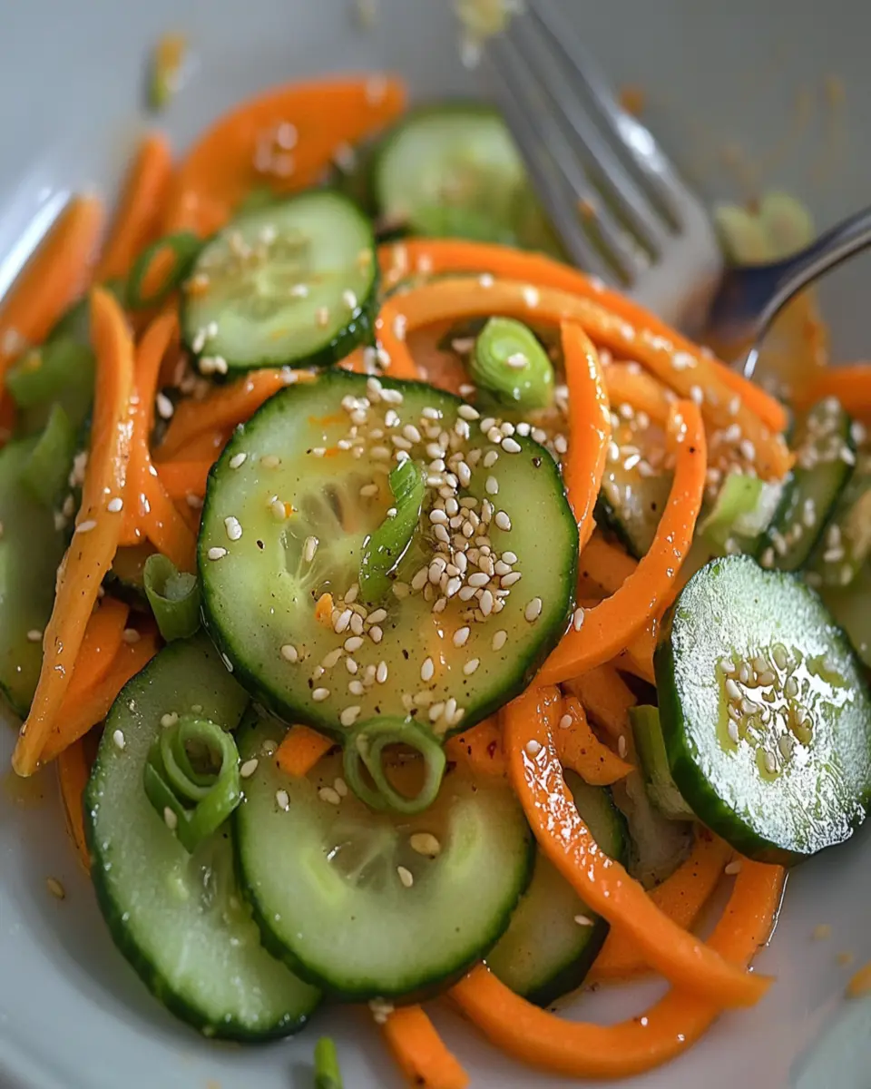 Spicy Sesame Cucumber Carrot Salad First Image First Image
