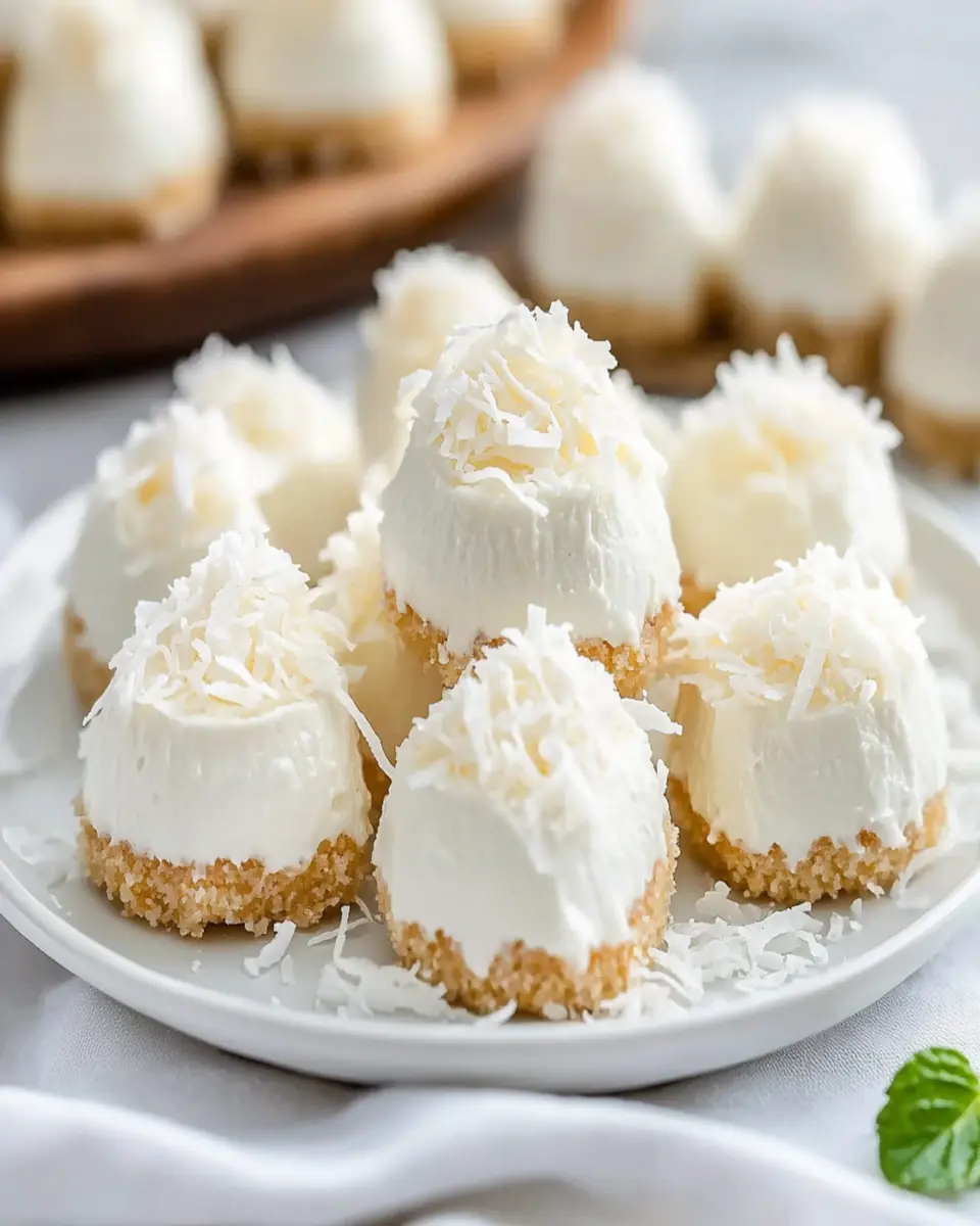 No-bake Coconut Cheesecake Bites First Image First Image