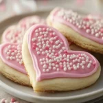 Soft Valentine’s Frosted Sugar Cookies First Image First Image