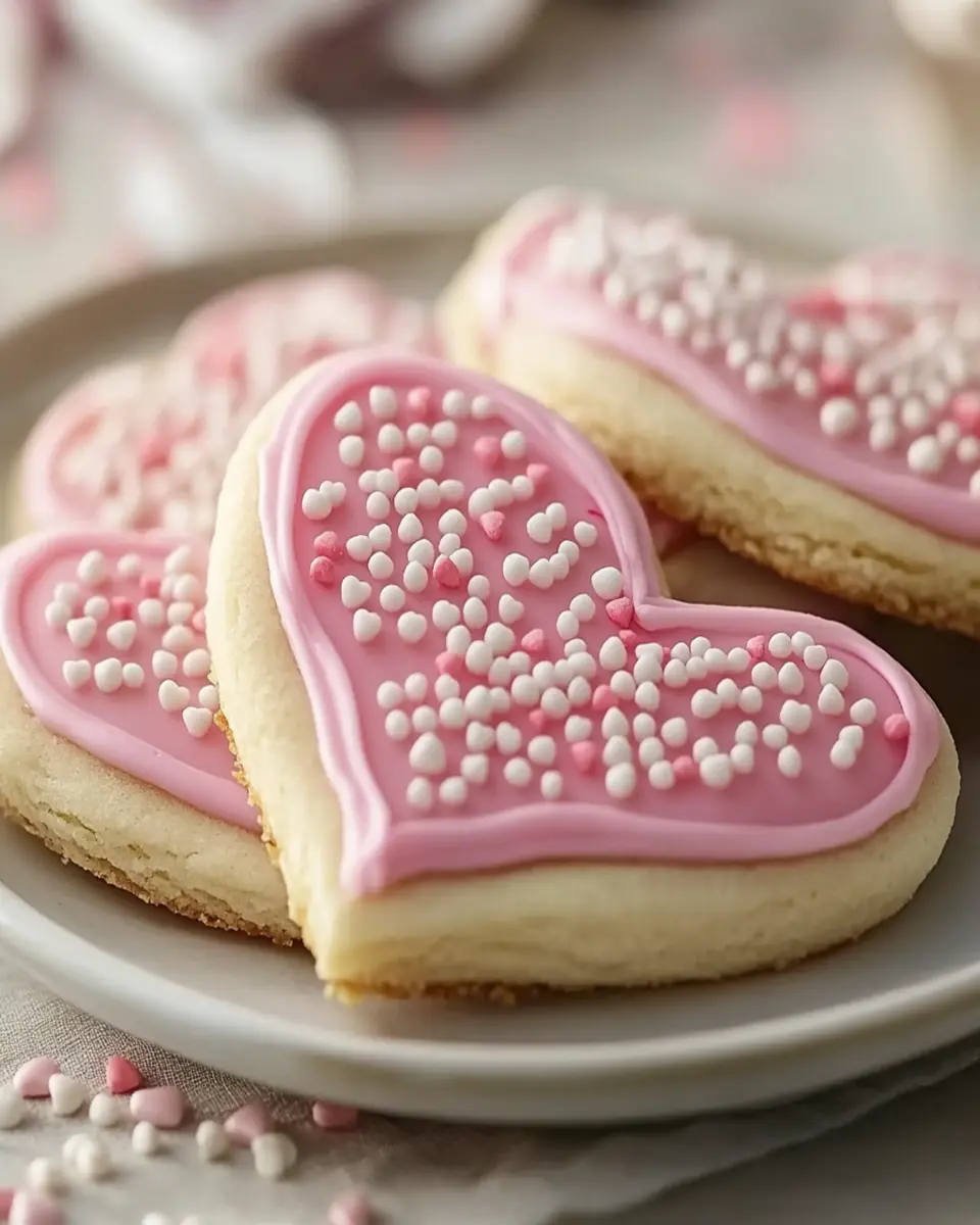 Soft Valentine’s Frosted Sugar Cookies First Image First Image