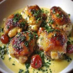 Bobby Flay Chicken Thighs in Creamy Garlic SauceBobby Flay Chicken Thighs in Creamy Garlic Sauce First Image First Image