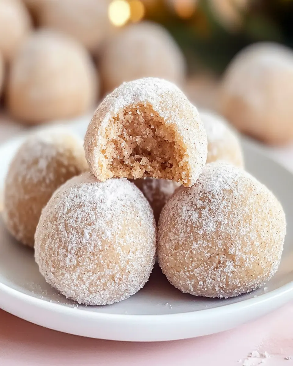 Cinnamon Sugar Snowball Cookies First Image First Image