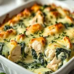 Chicken and Spinach Casserole with Cream Cheese First Image First Image