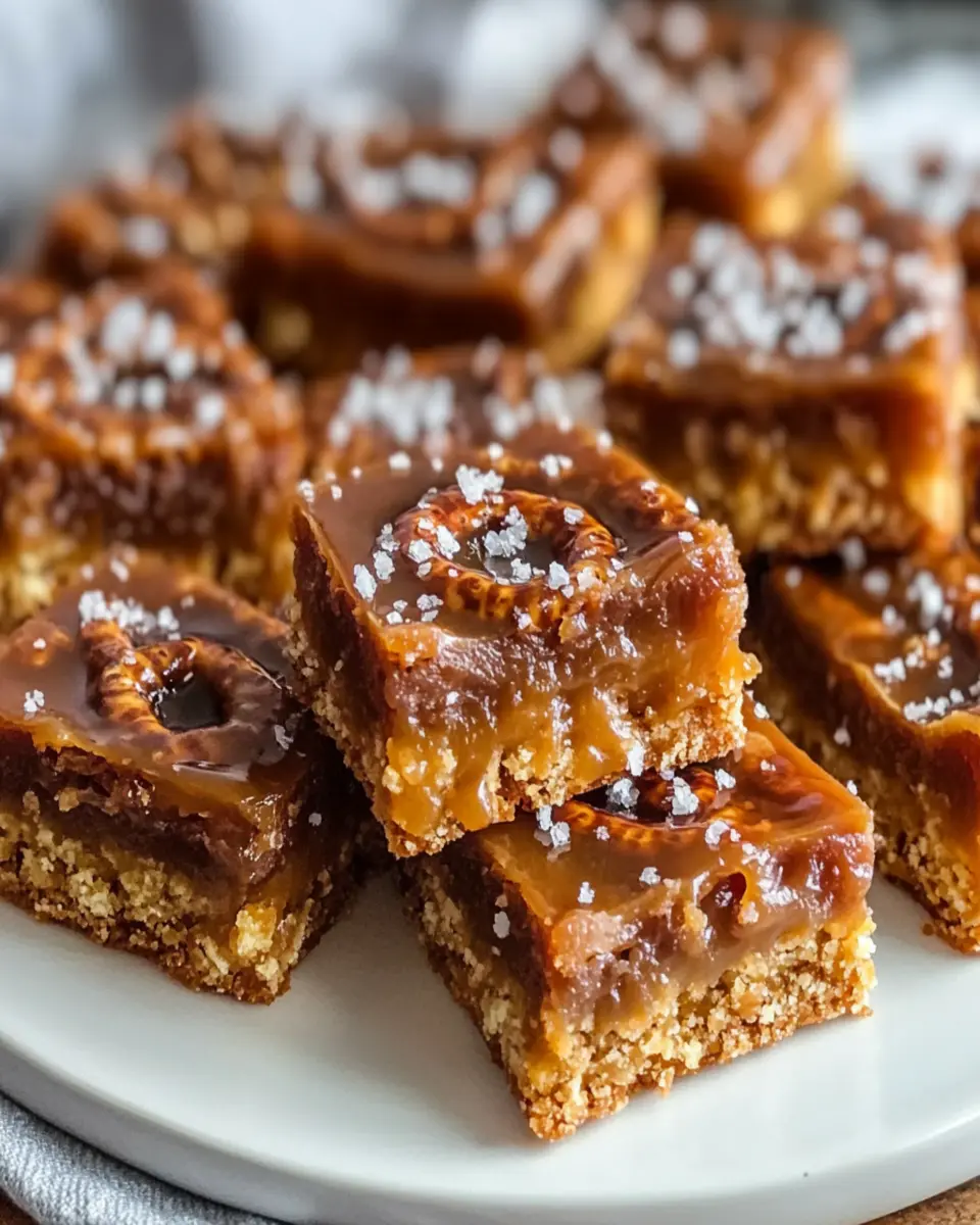 Caramel Pretzel Crack Bars First Image First Image