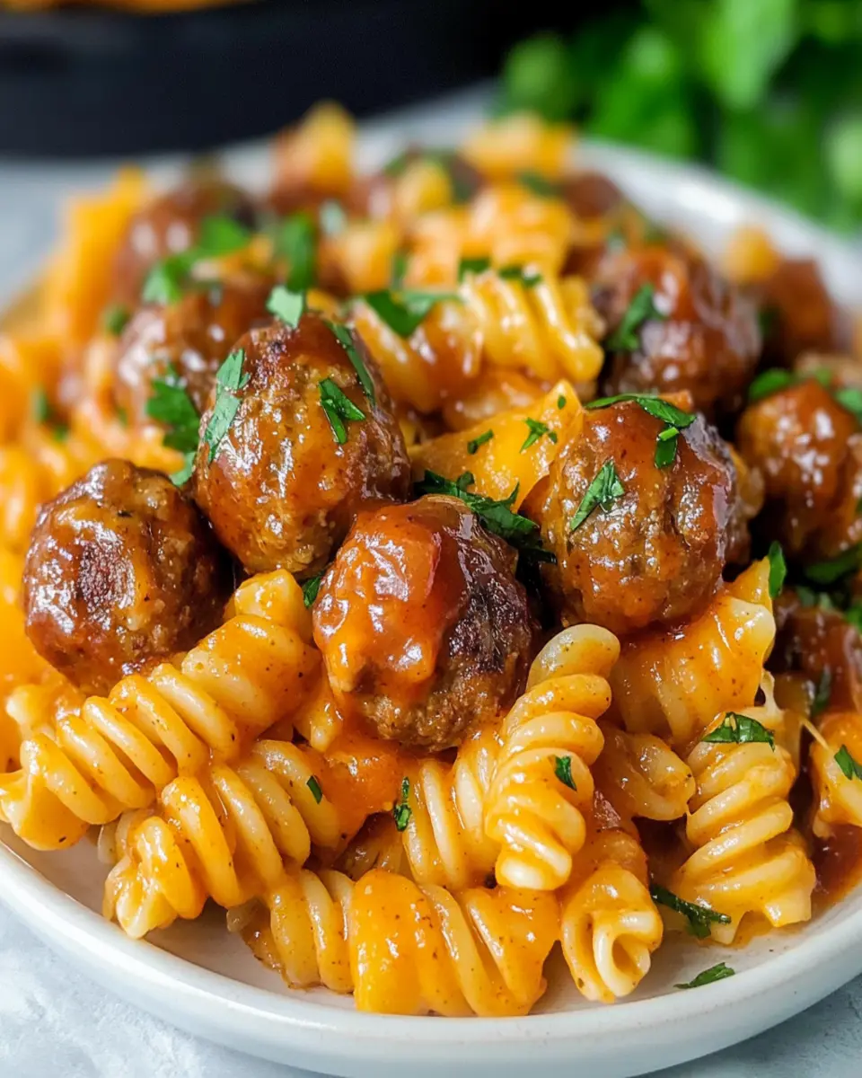 Cheddar BBQ Ranch Meatball Pasta First Image First Image