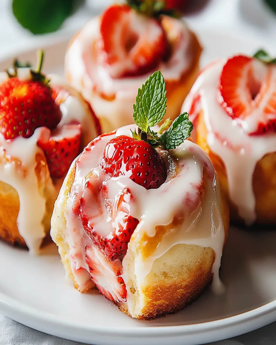 Strawberry Cheesecake Cinnabon Rolls First Image First Image