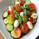 Fresh Cucumber Caprese Salad First Image First Image
