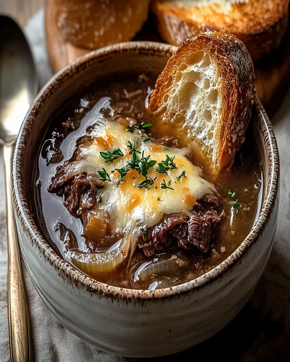 Melt-in-Your-Mouth French Onion Beef Short Rib Soup First Image First Image