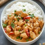 Easy Crockpot Thai Peanut Chicken Recipe First Image First Image