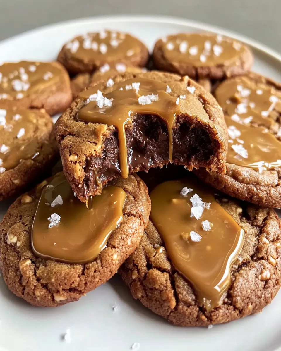Peanut Butter Chocolate Caramel Cookies First Image First Image