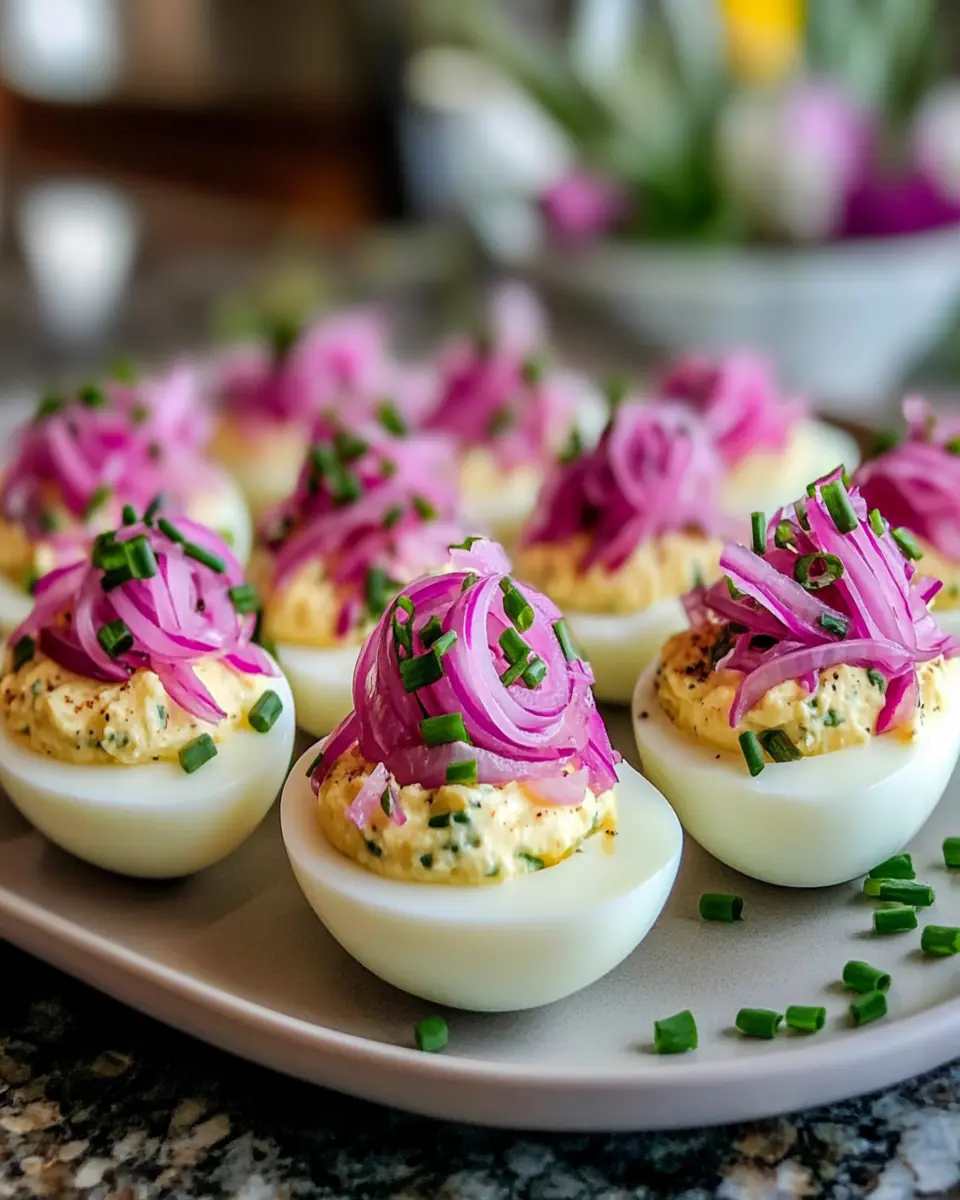 Pickled Onion Deviled Eggs First Image First Image