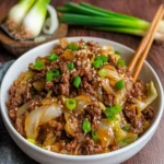 Low-Carb Mongolian Ground Beef and Cabbage Recipe First Image First Image
