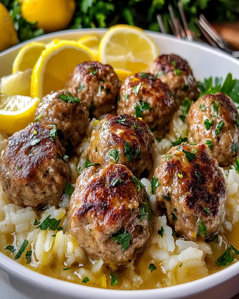 The Softest and Juiciest Greek Meatballs in Lemon Sauce First Image First Image