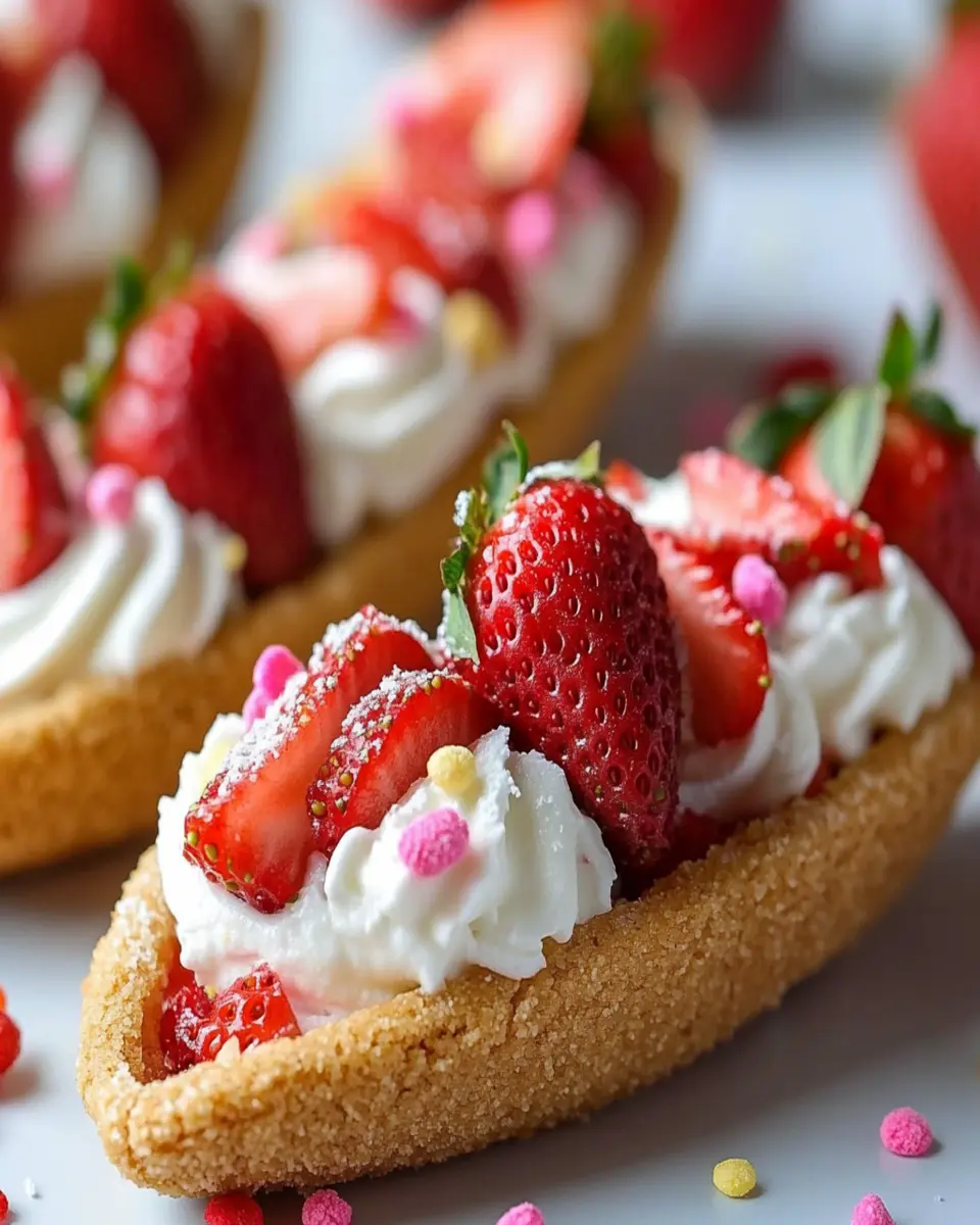 Strawberry Cookie Boats First Image First Image