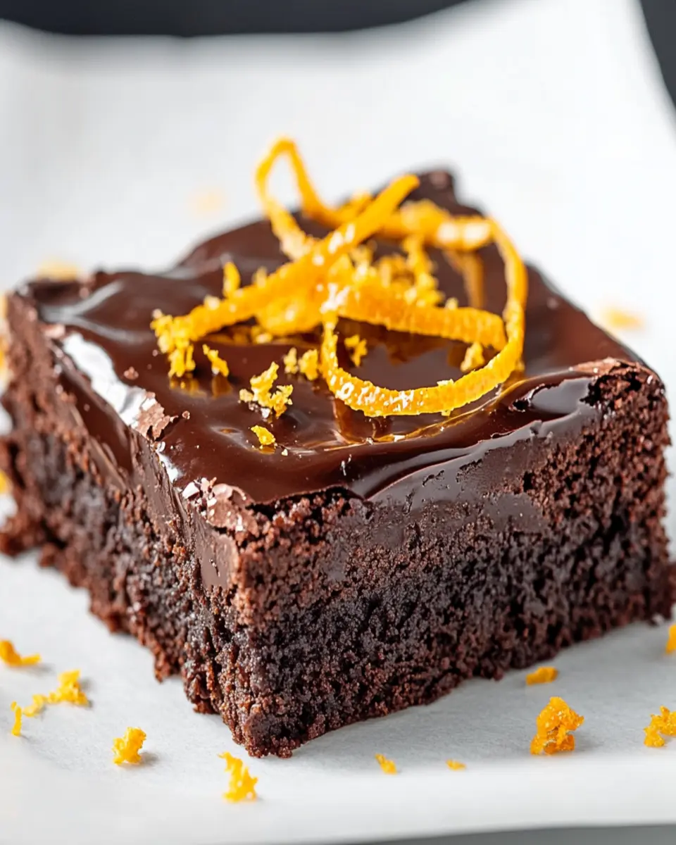 Decadent Chocolate Orange Ganache Brownie First Image First Image