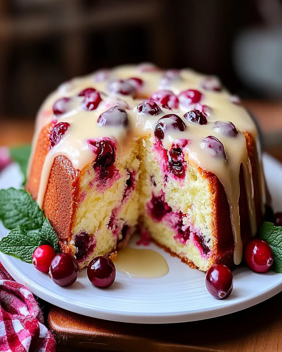 Cranberry Cream Cheese Pound Cake First Image First Image
