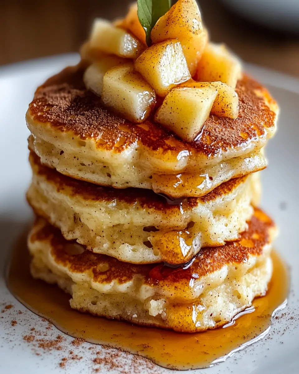 Apple Pie Pancakes with Vanilla Maple Syrup First Image First Image