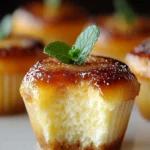 Vanilla Crème Brûlée Cheesecake Cupcakes with Caramelized Sugar Topping - Mini Cream Cheese Desserts with Real Vanilla Bean Handmade Treats First Image First Image