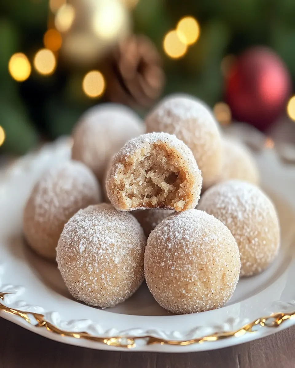 Cinnamon Sugar Snowball Cookies First Image First Image