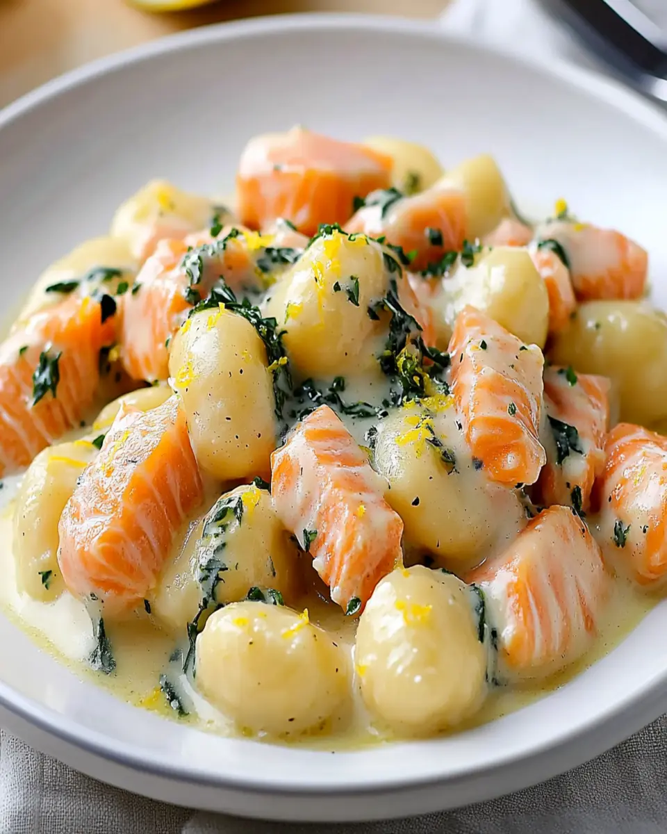 Creamy & Healthy Smoked Salmon Gnocchi First Image First Image