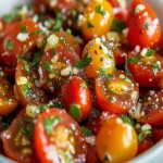 Fresh and Flavorful Tomato Garlic Salad Recipe First Image First Image