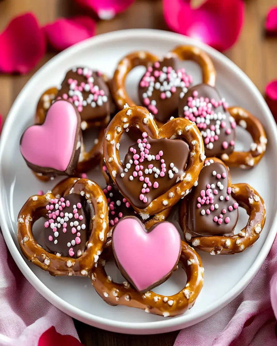 Valentine Chocolate Pretzel Hearts First Image First Image