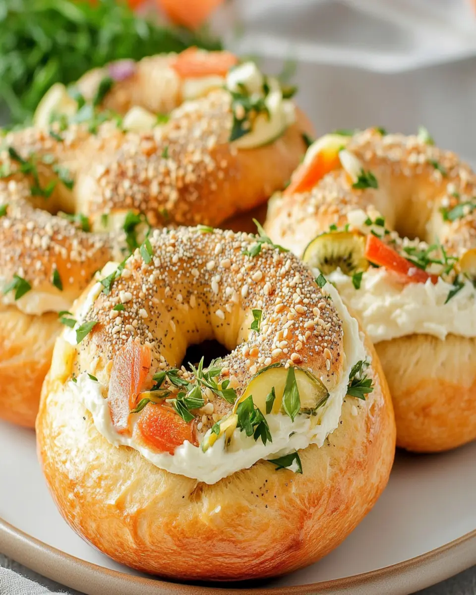Cream Cheese Stuffed Bagels First Image First Image