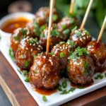Honey Sriracha Glazed Meatballs First Image First Image