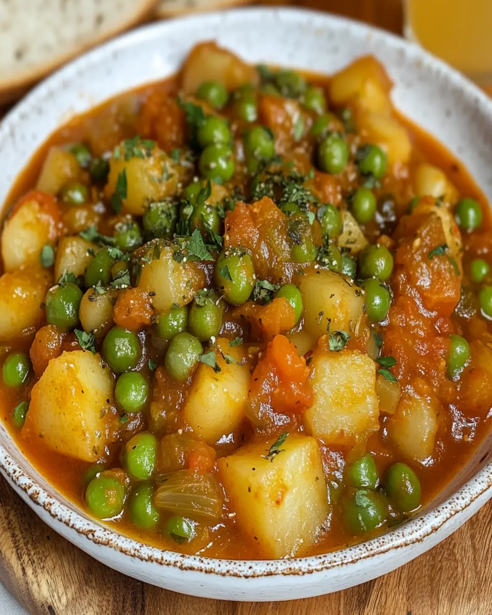 Greek Peas and Potato Stew First Image First Image