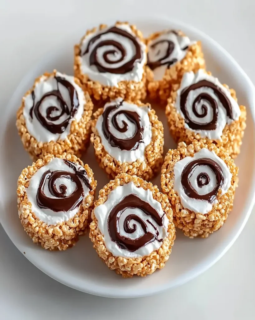 S’mores Rice Krispies Treats Pinwheels First Image First Image