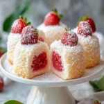 Delightful Strawberry Coconut Sponge Cakes First Image First Image