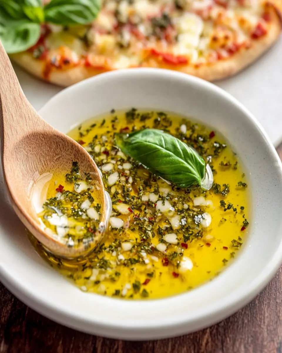 Garlic Olive Oil Sauce for Pizza | Olive Oil Pizza Sauce First Image First Image
