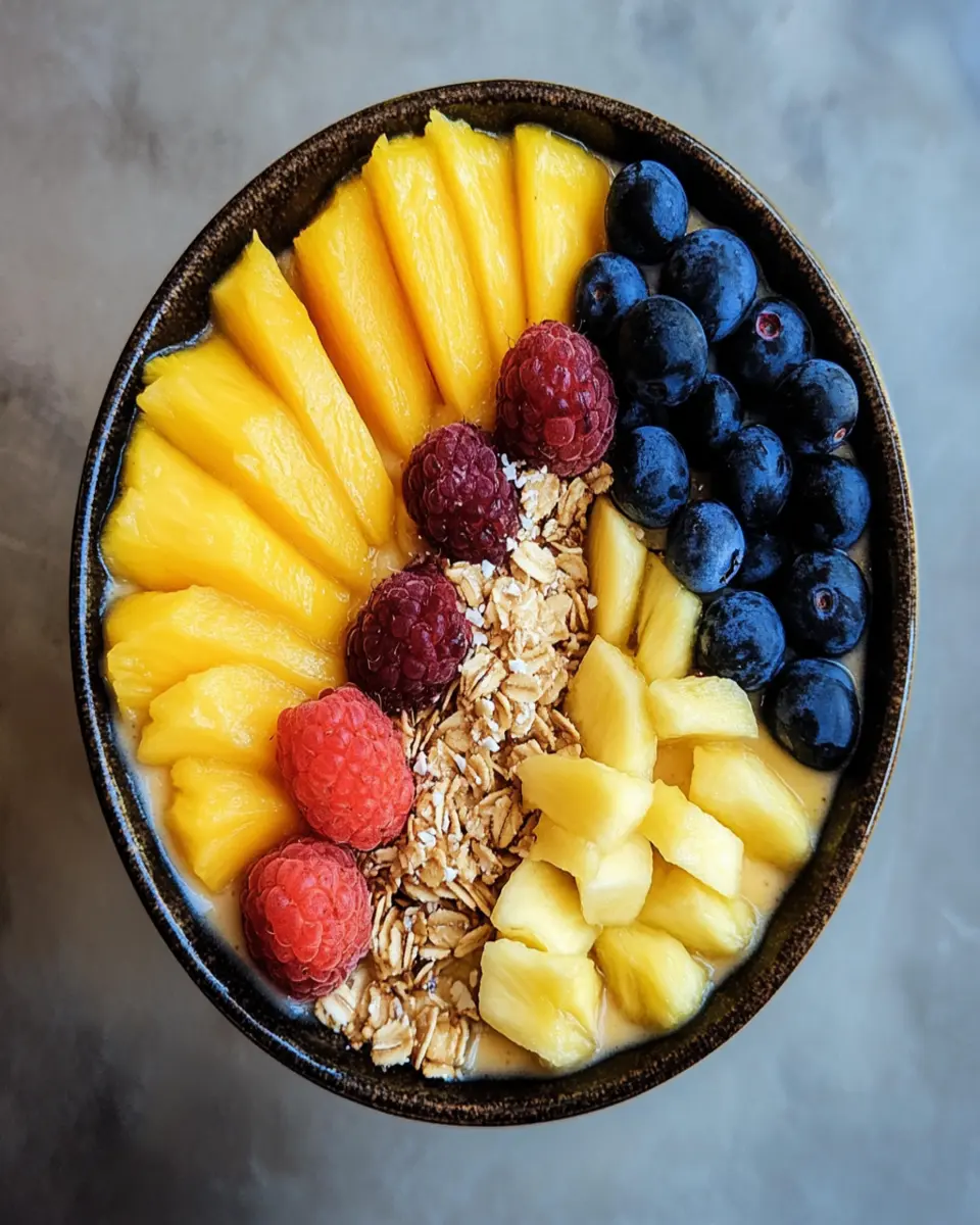 Mango Pineapple Tropical Smoothie Bowl First Image First Image