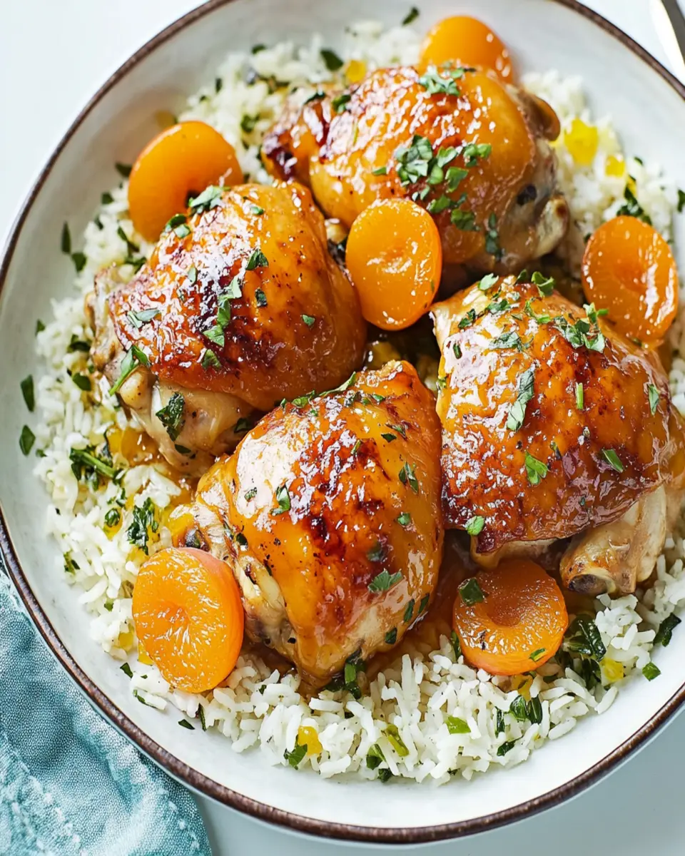 One-Pan Apricot Chicken & Rice First Image First Image