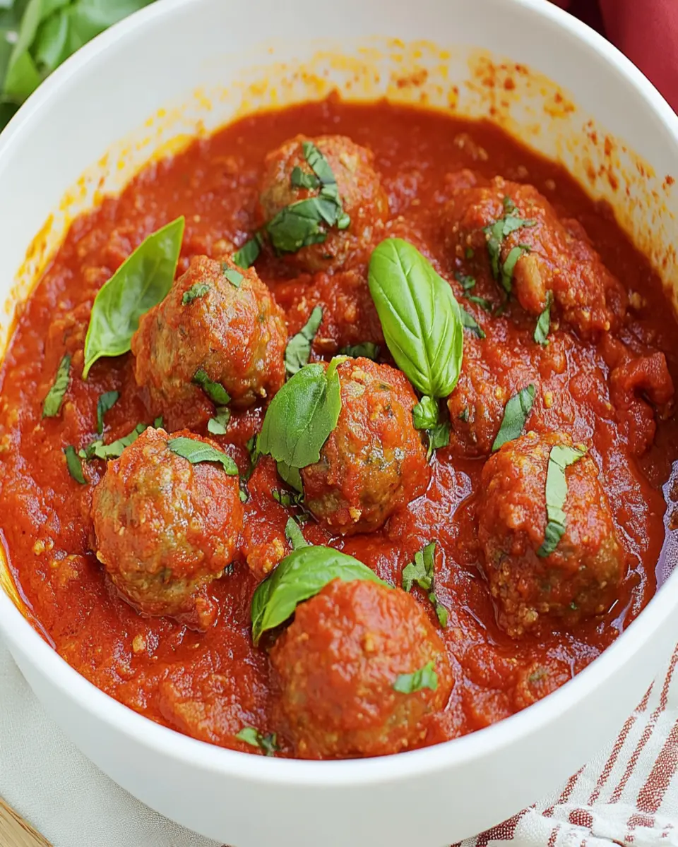 Homemade Pasta Sauce and Meatballs with Sausage First Image First Image