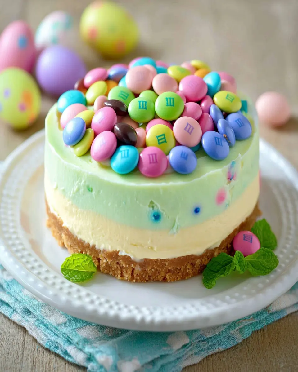 Easter M&M’s Cheesecake First Image First Image
