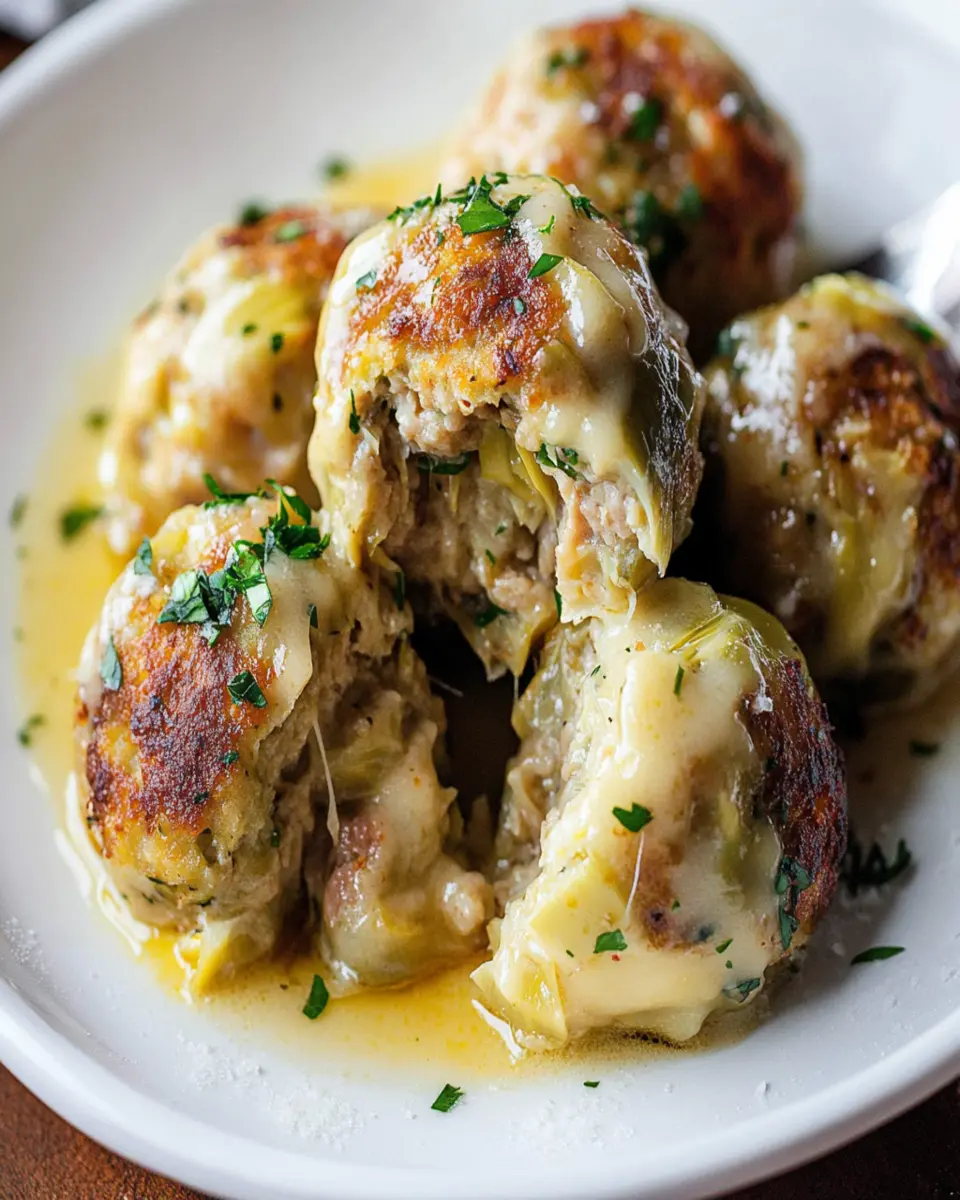 Artichoke Meatballs in Garlic Sauce First Image First Image