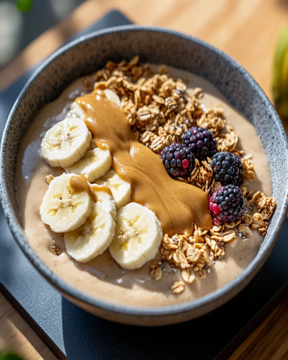 Peanut Butter Banana Smoothie Bowl First Image First Image