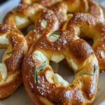 Mozzarella-Stuffed Rosemary Parmesan Pretzels by Baker by Nature First Image First Image