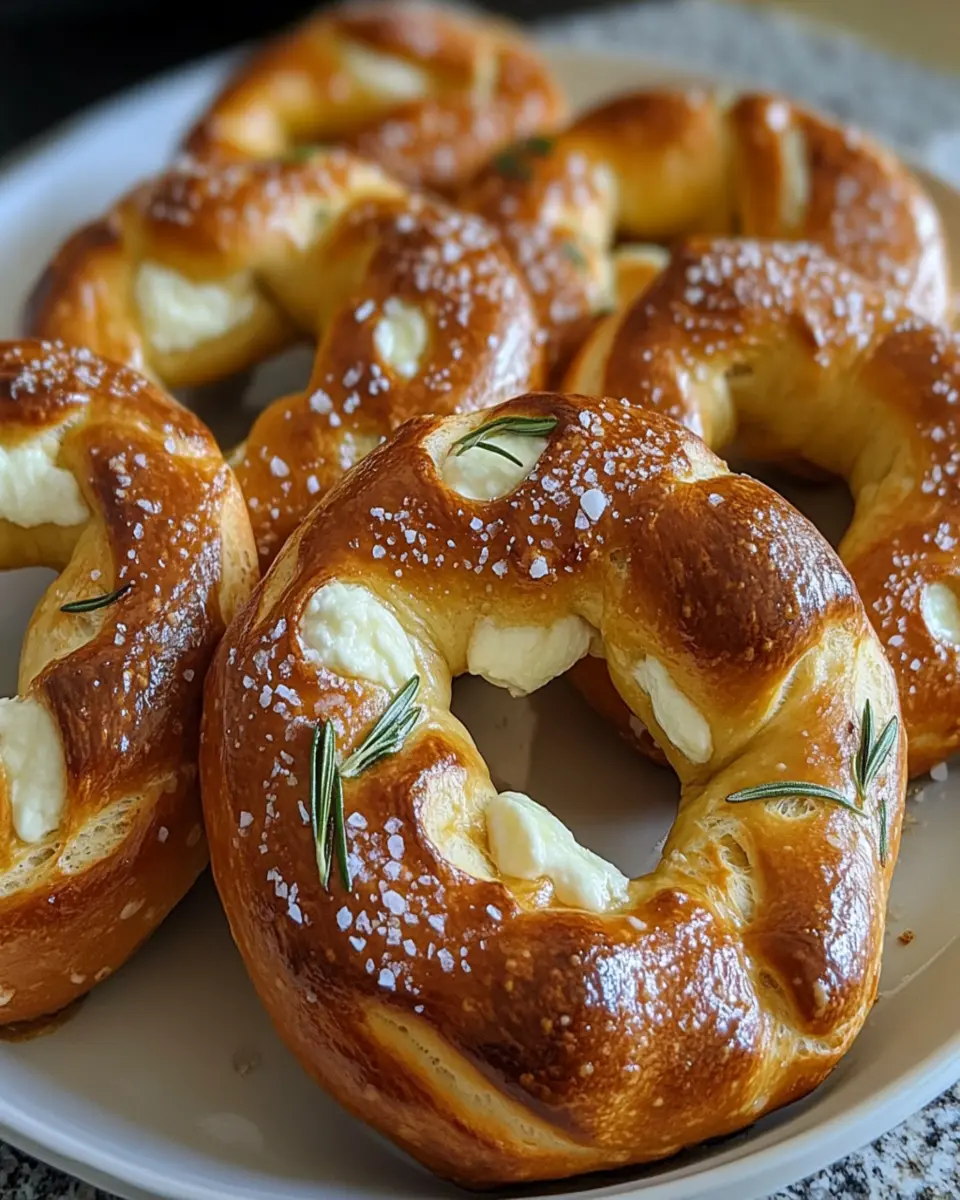 Mozzarella-Stuffed Rosemary Parmesan Pretzels by Baker by Nature First Image First Image