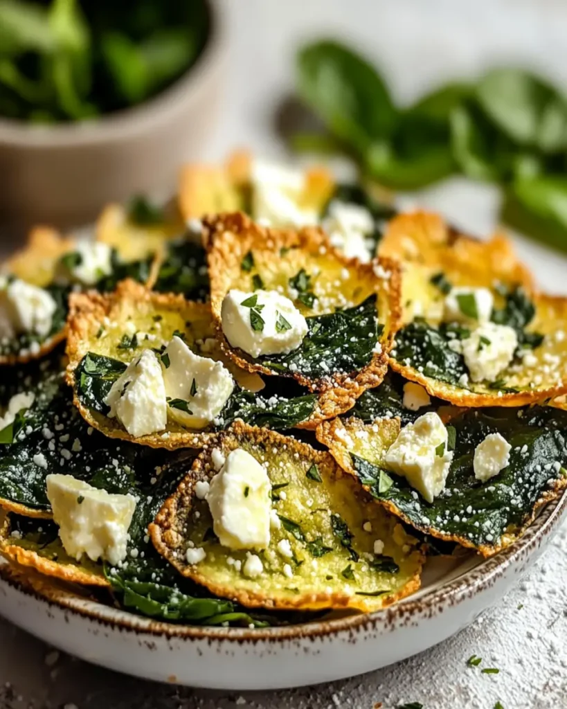 Mediterranean Spinach & Feta Crisps Quick Snack First Image First Image