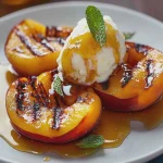 Grilled Peaches with Ice Cream First Image First Image