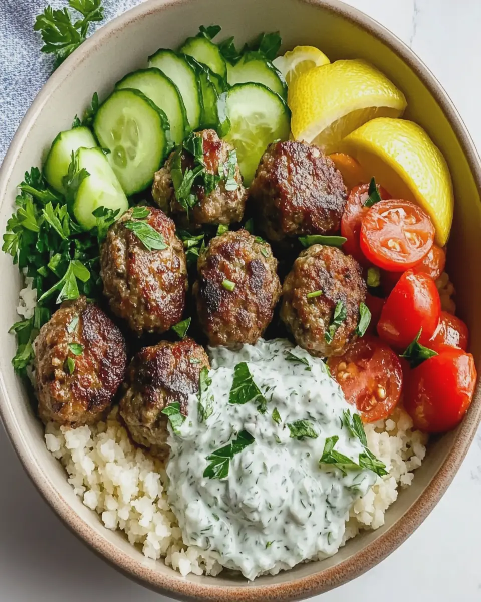Greek Meatball Bowl First Image First Image